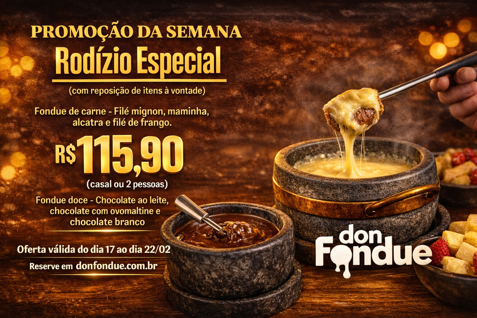 Promoção Especial Don Fondue
